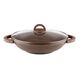 Тиган уок с капак muhler mia mr-3285m 32x8.5cm, 3.8l, шоколад, лят алуминий