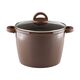 Тенджера дълбока muhler mia мr-2429м 24x17.5cm, 6.5l, шоколад, лят алуминий