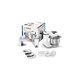 Кухненски робот bosch kitchen machine, mum serie 2, 700 w, large 3.8l stainless steel bowl, 3d planetarymixing, 4 speeds, pastry set, 3 discs, tr blender 1.25 l, white