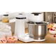 Кухненски робот bosch kitchen machine, mum serie 2, 700 w, large 3.8l stainless steel bowl, 3d planetarymixing, 4 speeds, pastry set, 3 discs, tr blender 1.25 l, white