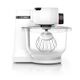 Кухненски робот bosch kitchen machine mum serie 2, 700 w, tritan bowl 3.8 l, 3d planetarymixing, 4 speeds, pastry set, white