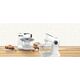Кухненски робот bosch kitchen machine mum serie 2, 700 w, tritan bowl 3.8 l, 3d planetarymixing, 4 speeds, pastry set, white