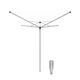 Външен простор brabantia topspinner splitpole 40m, метален шип за вкопаване, metallic grey