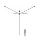 Външен простор brabantia lift-o-matic splitpole 40m, метален шип за вкопаване, metallic grey