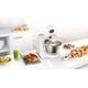 Кухненски робот bosch kitchen machine, mum5, 3d planetary mixing 1000 w, add. plastic blender, meat mincer, white - silver