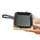 Мини грил тиган с подложка masterpro cook&share 13.7x22.2x2.2см чугун