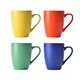 Kомплект 4 чаши benetton rainbow 330мл цветни, керамика