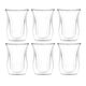 Комплект 6 броя двустенни чаши за лате vialli design vita 300ml