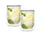 Комплект 2 броя двустенни чаши за вода vialli design diamante 300ml