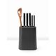 Блок за ножове с държач за прибори brabantia profile new, dark grey