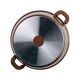Тенджера muhler mia mr-2849m new 28x12.6cm, 6.2l, шоколад, лят алуминий