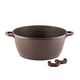 Тенджера muhler mia mr-2849m new 28x12.6cm, 6.2l, шоколад, лят алуминий