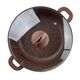 Тенджера muhler mia mr-2849m new 28x12.6cm, 6.2l, шоколад, лят алуминий