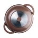 Тиган уок с капак muhler mia mr-3285m 32x8.5cm, 3.8l, шоколад, лят алуминий