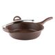Тиган дълбок с капак muhler mia mr-2807m 28x7cm, 2.8l, шоколад, лят алуминий