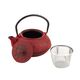 Чайник чугунен с цедка luigi ferrero fr-8360r 600ml, червен