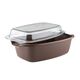 Съд за печене с капак muhler mia mr-3211m 32x8cm, 4.8l, шоколад, лят алуминий