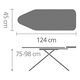 Маса за гладене brabantia c 124x45cm с масивна поставка за ютия, ice water