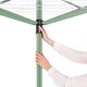 Външен простор brabantia lift-o-matic 50m, метален шип за вкопаване, калъф и торба с щипки, leaf green