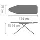 Маса за гладене brabantia b 124x38cm с поставка за парогенератор, fresh breeze