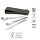 Комплект прибори за хранене brabantia make&take 3 части, dark grey