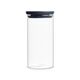 Буркан стъклен brabantia stackable 1.1l, dark grey