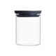 Буркан стъклен brabantia stackable 0.6l, dark grey