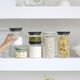 Буркани комплект brabantia stackable 0.3l+0.6l+1.1l, light grey/dark grey/jade green, 3 броя