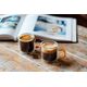 Комплект 2 броя двустенни чаши за кафе vialli design amber 80 мл