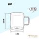 Чаша за кафе wilmax thermo glass 160 мл термо стъкло