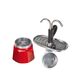 Комплект кафеварка с 2 броя чаши set mini bialetti червени