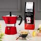 Кафеварка moka express color bialetti 6 чаши, червена