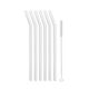 Комплект 6 броя стъклени сламки vialli design amo 23 см прозрачни