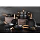 Касерола bergner charcoal 16х7.5 см кован алуминий multiclad non stick