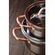 Плитка тенджера bergner copper неръждаема стома 28х7 см 3.8 л, с капак
